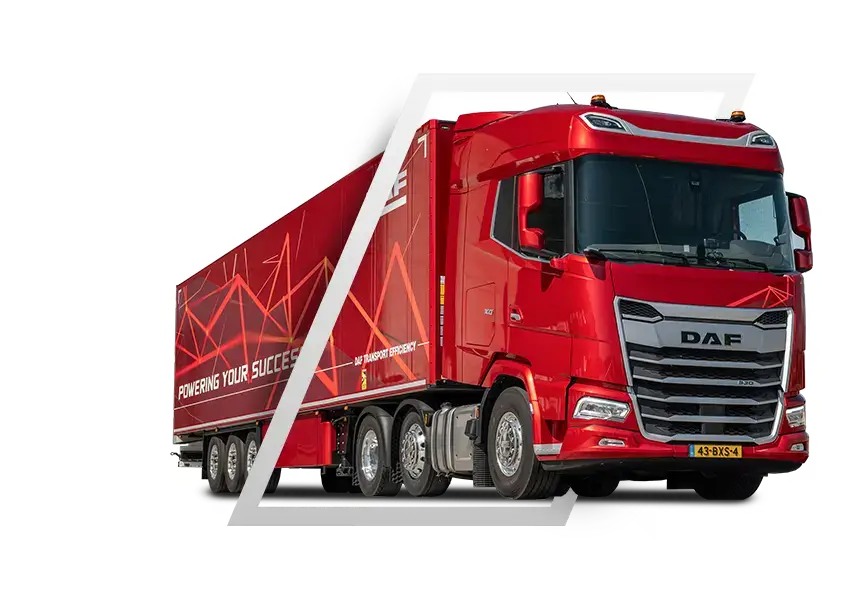 DAF Offset Bild Truck in red