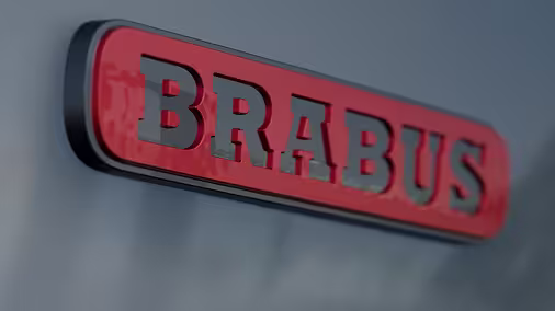 Brabus Detail Schriftzug Rot