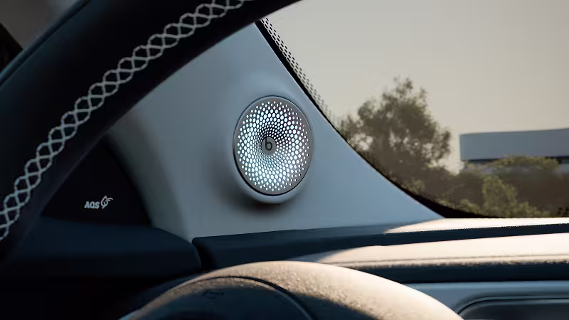 Detailaufnahme von smart Innenraum, Lautsprecher